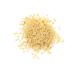 Paprika or Red Sweet Pepper Seeds Isolated on White