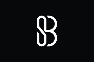 SB logo letter design on luxury background. BS logo monogram initials letter concept. SB icon logo design. BS elegant and Professional letter icon design on black background. S B BS SB