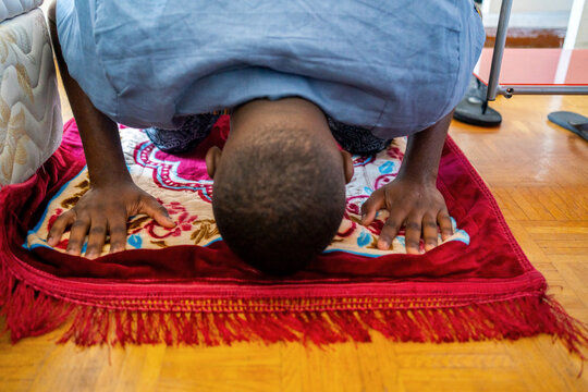 Muslim Praying At Home.