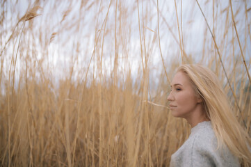 late autumn, portraits of a young woman