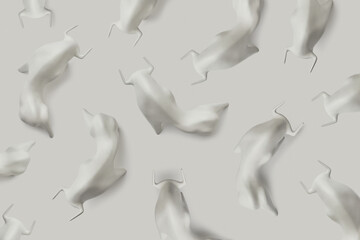 Horizontal pattern from plaster oxen statues.