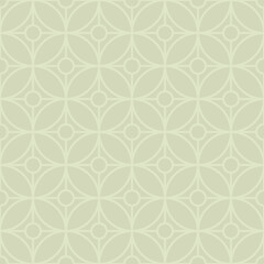 Circles seamless pattern, beige. A seamless retro pattern with beige geometric motifs.