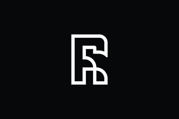 FR logo letter design on luxury background. RF logo monogram initials letter concept. FR icon logo design. RF elegant and Professional letter icon design on black background. F R RF FR