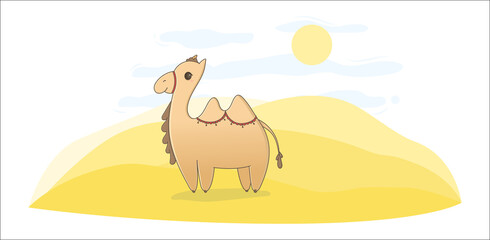 Alphabet letter animals children illustration camel