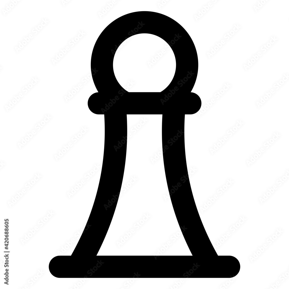 Canvas Prints a chess piece pawn icon in solid design