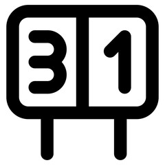 
A glyph trendy vector of digital scores

