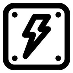 
A thunderbolt icon in solid editable design

