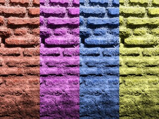 hard texture colorful walls