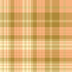 Seamless pattern in light yellow, orange and beige colors for plaid, fabric, textile, clothes, tablecloth and other things. Vector image.