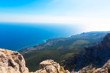 View from Ai Petri Mountain. Beautiful landscape