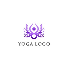 Yoga logo luxury company concept