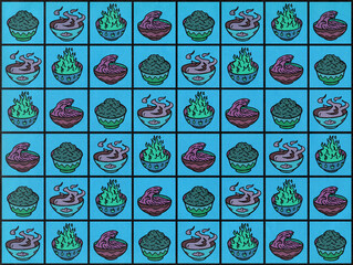 Four Elements Of Life Pattern Illustration