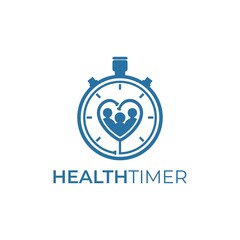 Health timer logo design concept