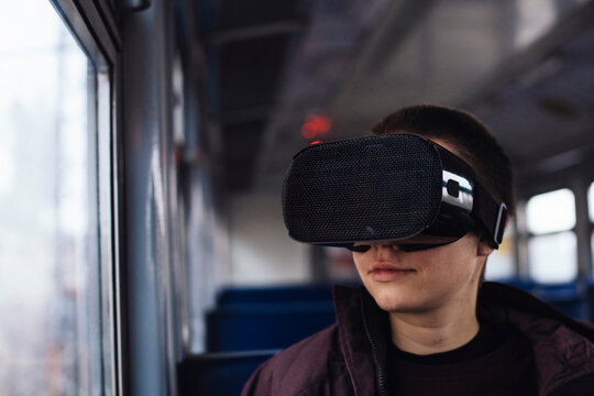 Girl Using VR Headset