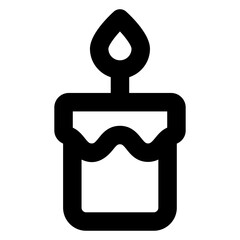 
Flat icon design of candle 

