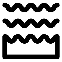 
Trendy glyph style icon of waves 

