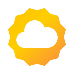 cloud icon. cloud illustration. Flat vector icon. can use for, icon design element, ui, web, mobile app.