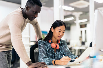 Office Workers in Co-Working Office