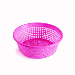 Colorful plastic of small basket for container on background.