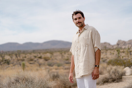 Portrait Of Man In The Desert