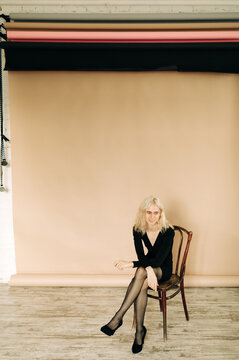 Portrait of Transgender model in studio