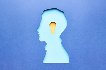 Male head with good idea