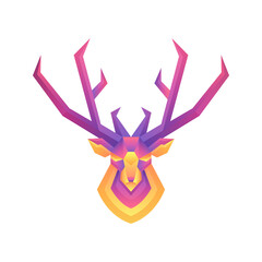 Creative colorful gradient deer vector logo concept design template