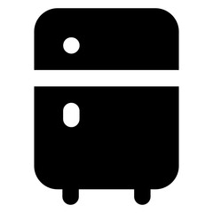 Fototapeta premium Refrigerator icon in solid vector