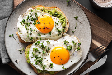 Avocado and Fried Egg Sandwiches