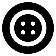 
A sewing button glyph icon

