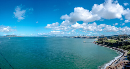 photo san francisco golden gate bridge and city