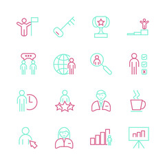 business people set icon, isolated business people set sign icon, vector illustration