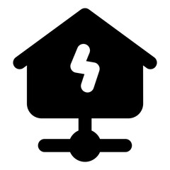
Trendy glyph icon of electric home 

