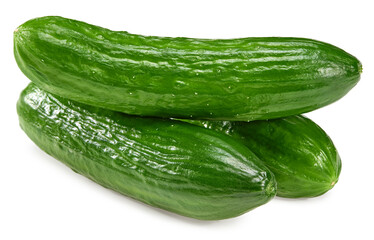cucumber isolated on white background. clipping path
