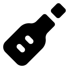 
Glyph editable icon of wine bottle 

