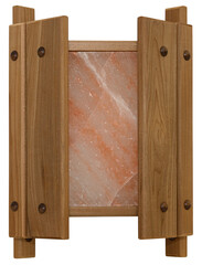 Sauna lamp made of wooden linden bars