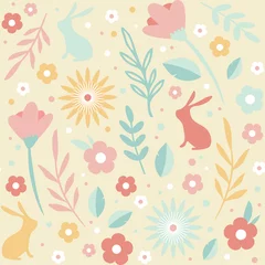 easter seamless patterns. Spring pattern for banners, posters, cover design templates, social media stories wallpapers and greeting cards. © jennylipmic