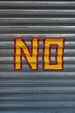 No painted on corrugated aluminum