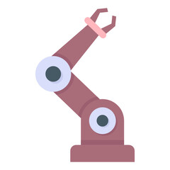 
Trendy flat icon of robotic arm 

