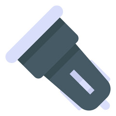 
Trendy flat design icon of car charger 

