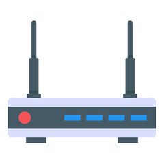 
Modem in flat icon, trendy editable vector 

