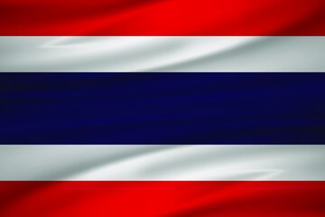 Realistic Thailand flag vector design. Eps 10 vector illustration.