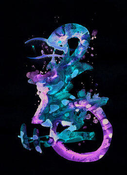 A Jewel Like watercolour/watercolor abstract painting