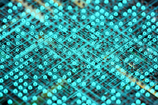 Detail of industrial computer cpu.
