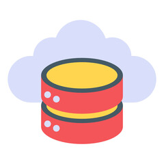 
Db management in flat icon, editable vector 

