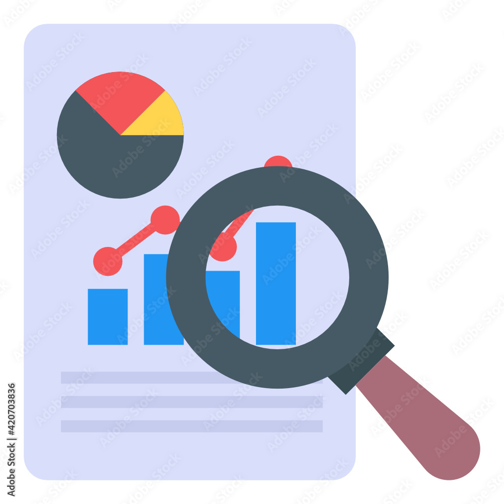 Wall mural file monitoring in flat style icon