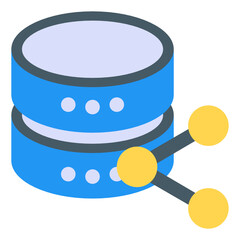 
Db management in flat icon, editable vector 

