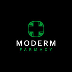 Pharmacy modern vector design logo for healthcare companies, hospitals and health clinics