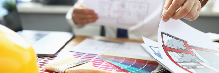 Order individual design project in construction company with different choice of colors.