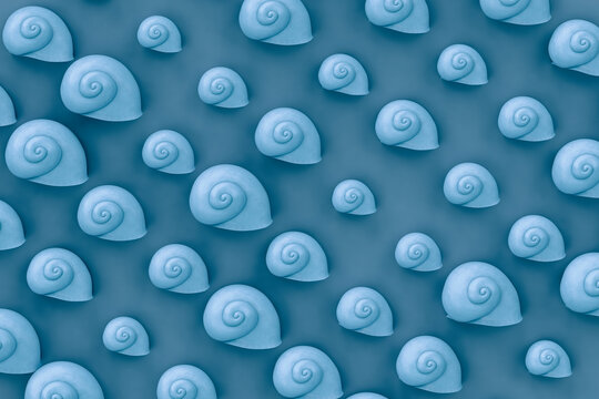 Illustration of blue snails